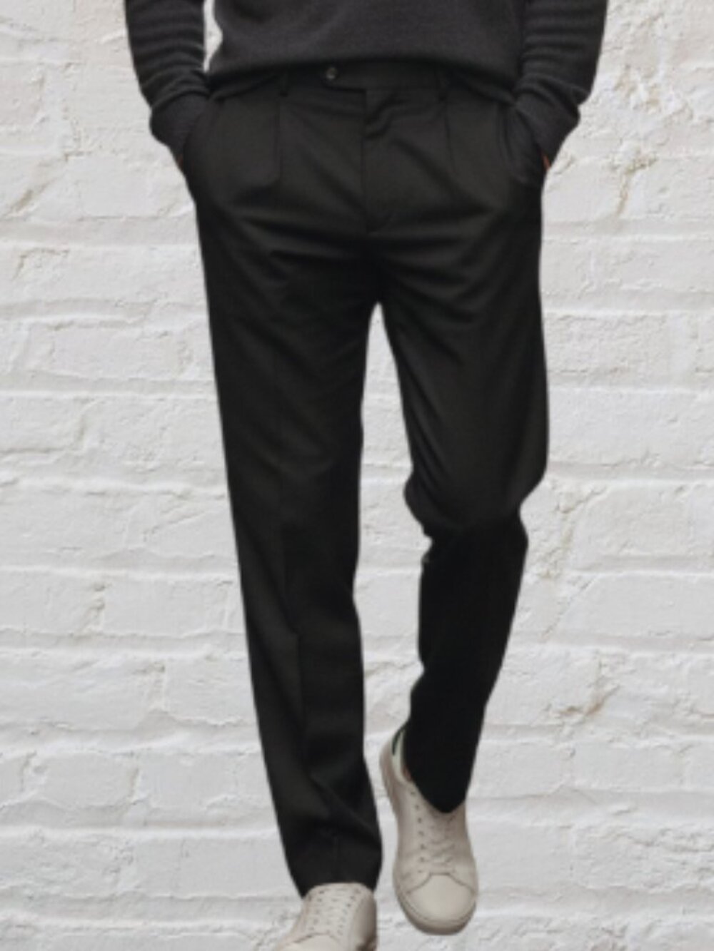 JOSEPH & FEISS -- Tall Man Corduroy Pants, Black, Pleated, No Cuffs, 4 Pockets